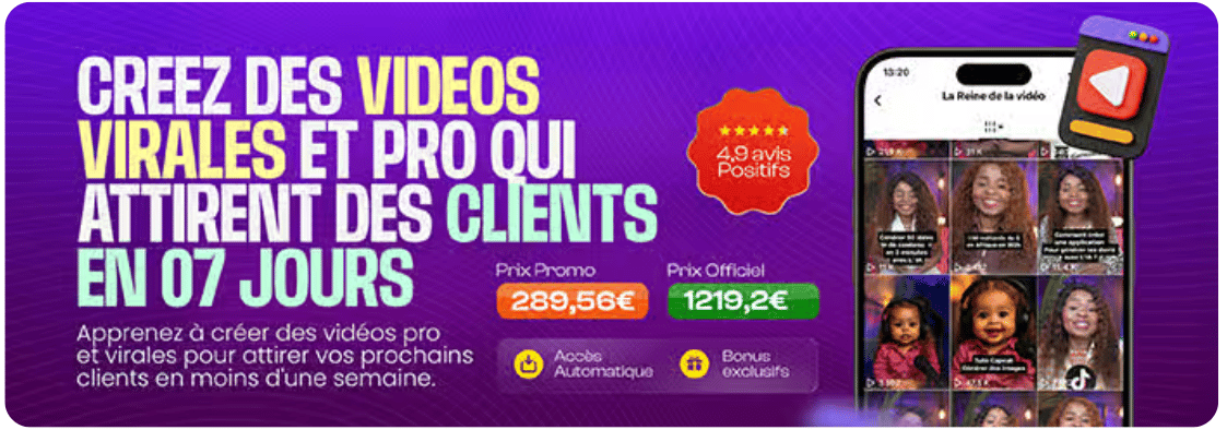 Easy Vidéo 2–Crée des vidéos pro qui attirent vues et clients en 7 jours