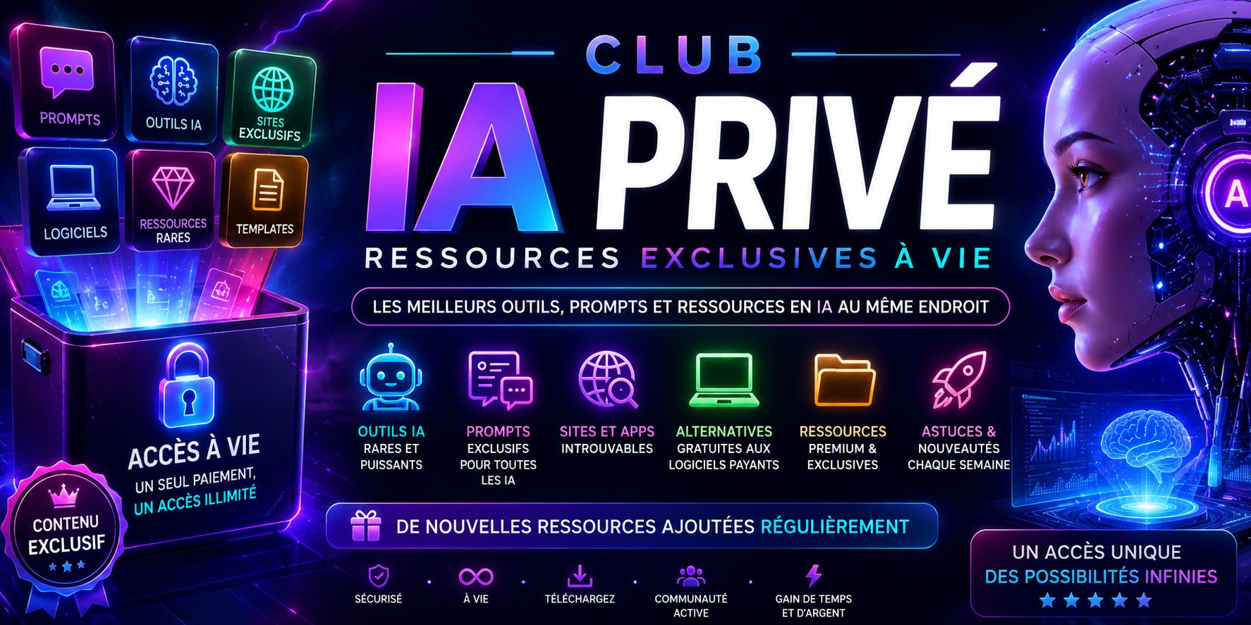 Club IA Privé – Ressources Exclusives à Vie