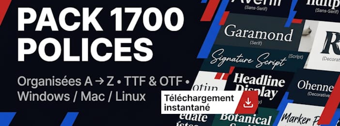 Pack 1700 Polices Professionnelles