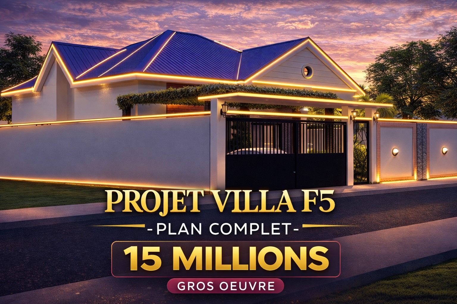 PROJET VILLA F5 – PLAN COMPLET