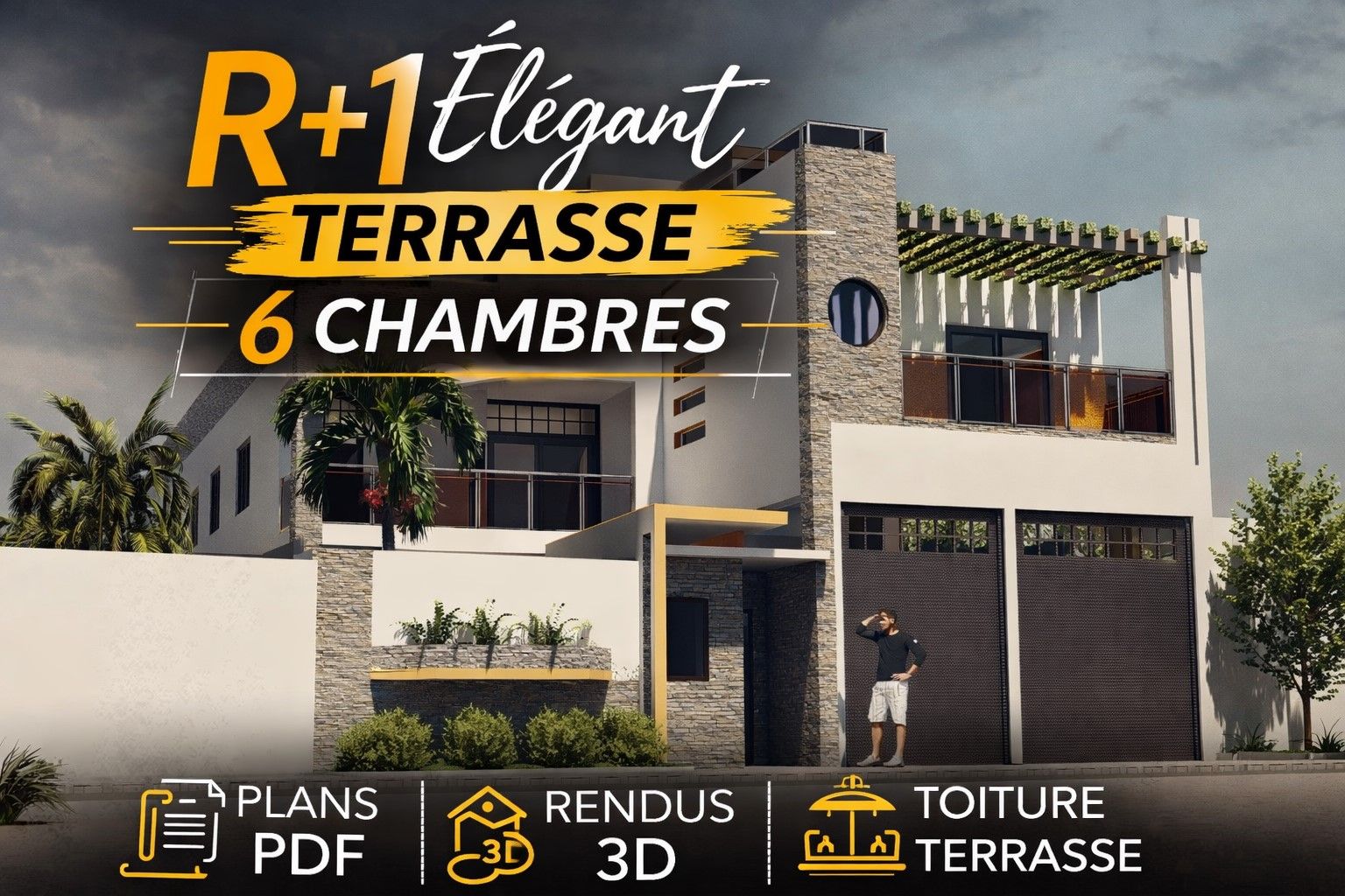 R+1 Élégant Terrasse 6Chambres