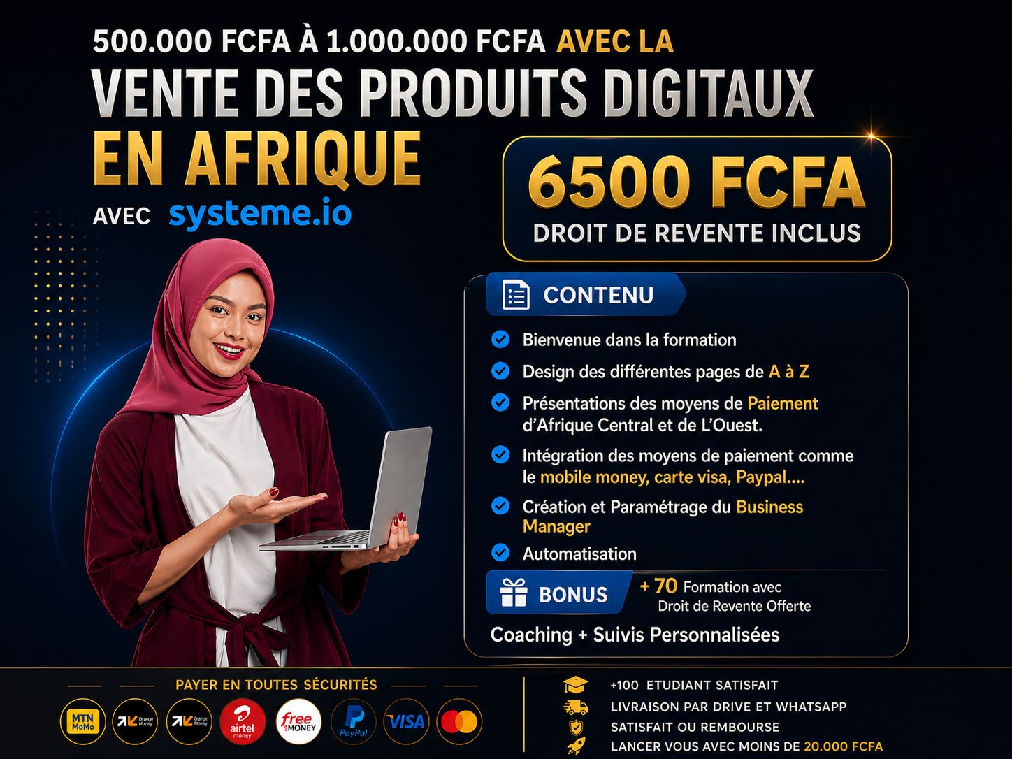 Droit de Revente : FORMATION COMPLÈTE POUR CRÉER ET GÉRER VOTRE BUSINESS DIGITAL AVEC Système.io 🚀