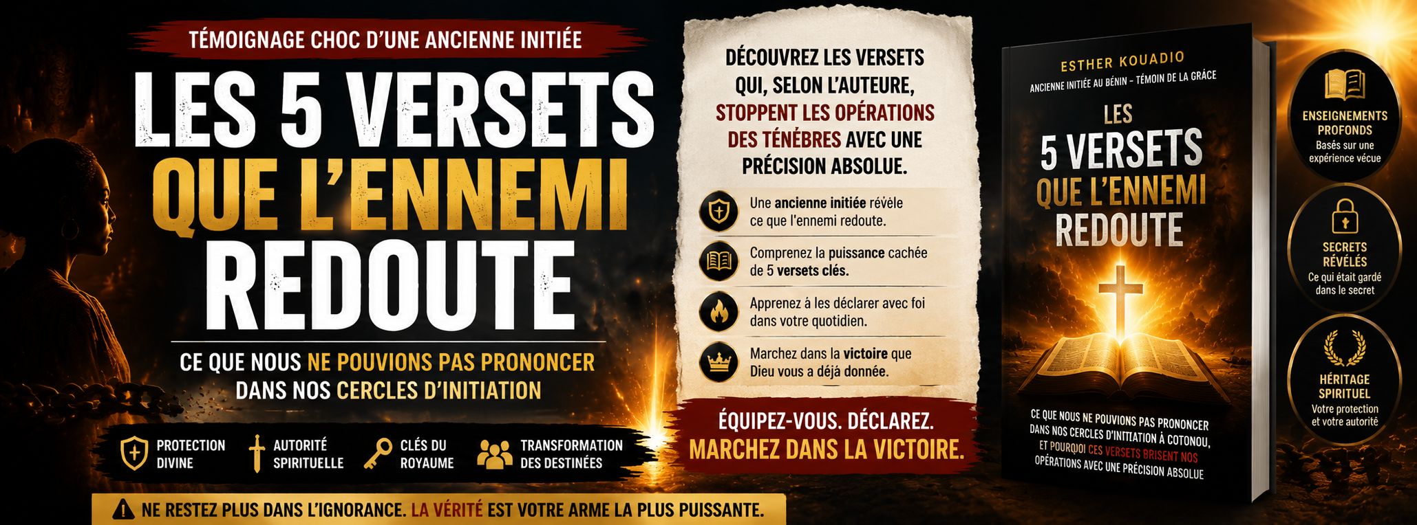Les 5 Versets Que l'Ennemi Redoute – Le témoignage d'une ancienne initiée devenue témoin de la grâce