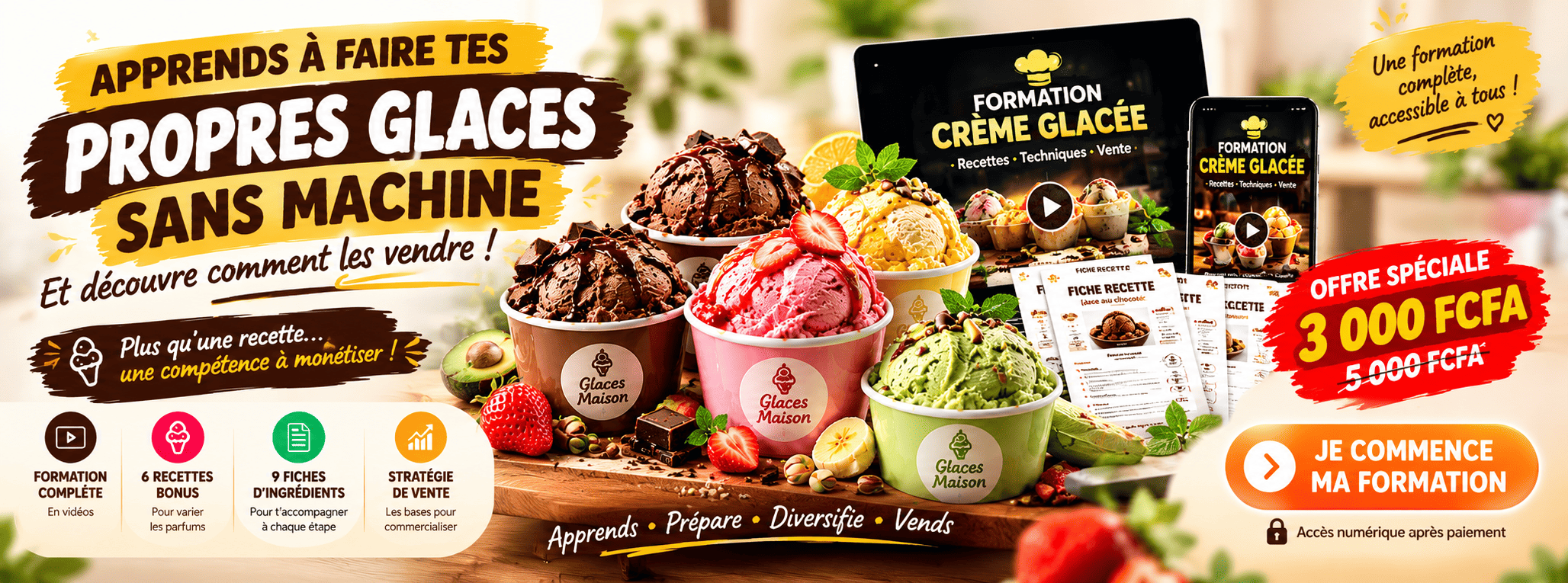 Formation crème glacée artisanale sans machine_déjà adapté à +874 personnes (hommes et femmes)