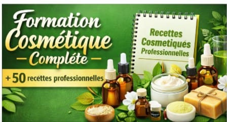 Formation complète en cosmétiques + 50 recettes professionnelles